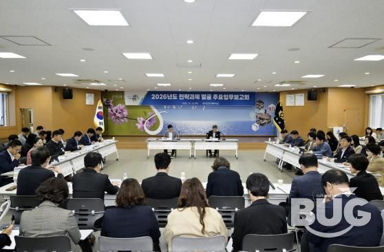 영덕군 2026년도 전략과제 발굴을 위한 주요 업무보고회.