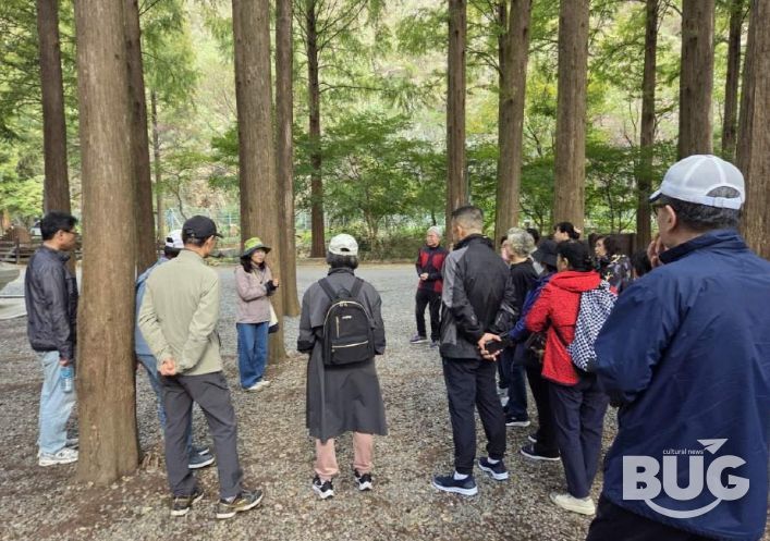 장태산자연휴양림에서 진행된 ‘마음, 함께 숲을 걷다