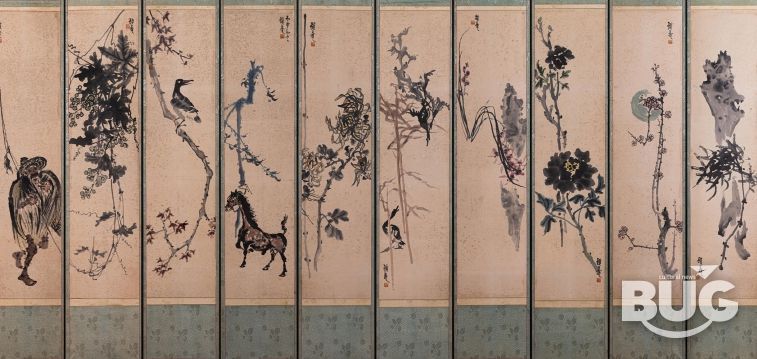 이응노 10폭 병풍